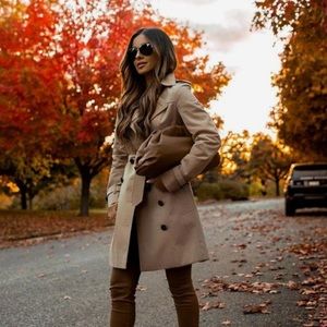New Auth Burberry The Sandringham Cotton Trench Midi Honey